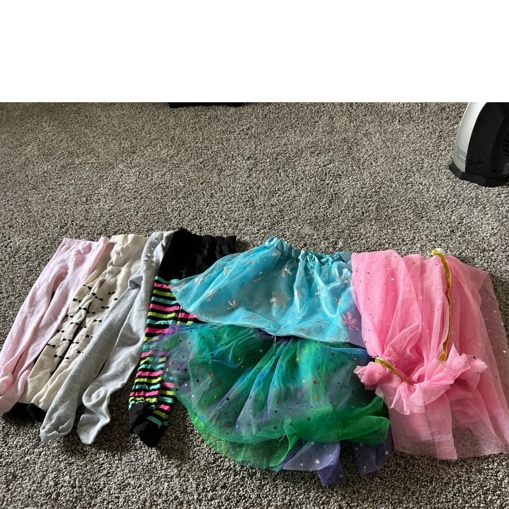 Kids Tights and Tutu‎ Skirt Set Sparkle Fairy Princess Dress Up Costume